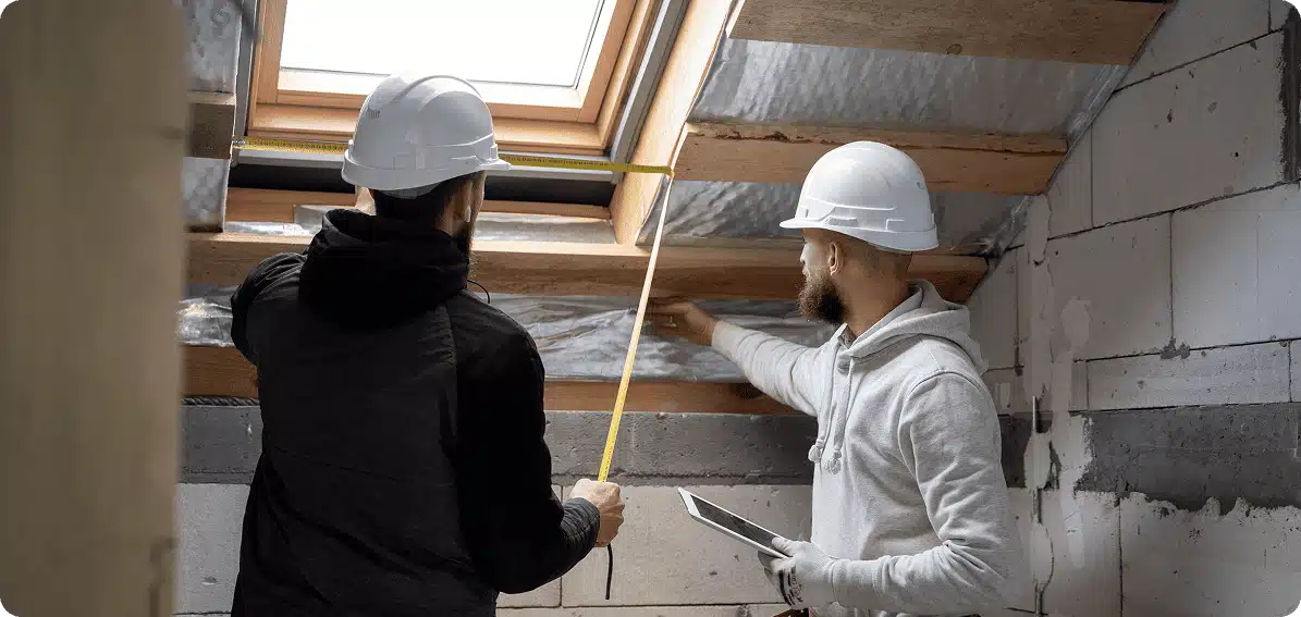 Artisans RGE ELKA appliquant un enduit de façade sur isolant extérieur